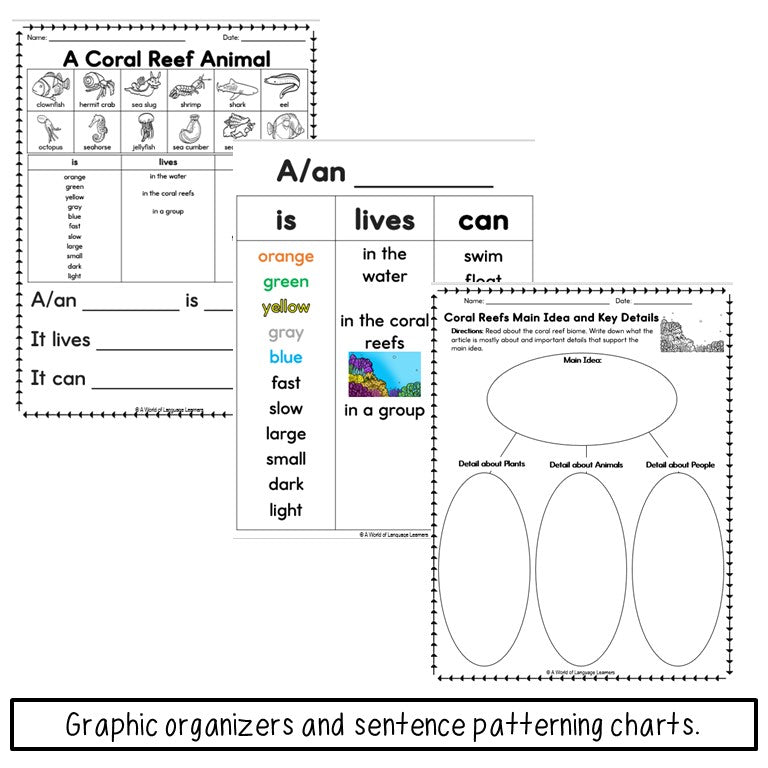 Coral Reef Reading Passage - Read, Speak, Write