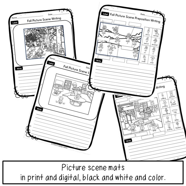 Fall Picture Scenes for ELD