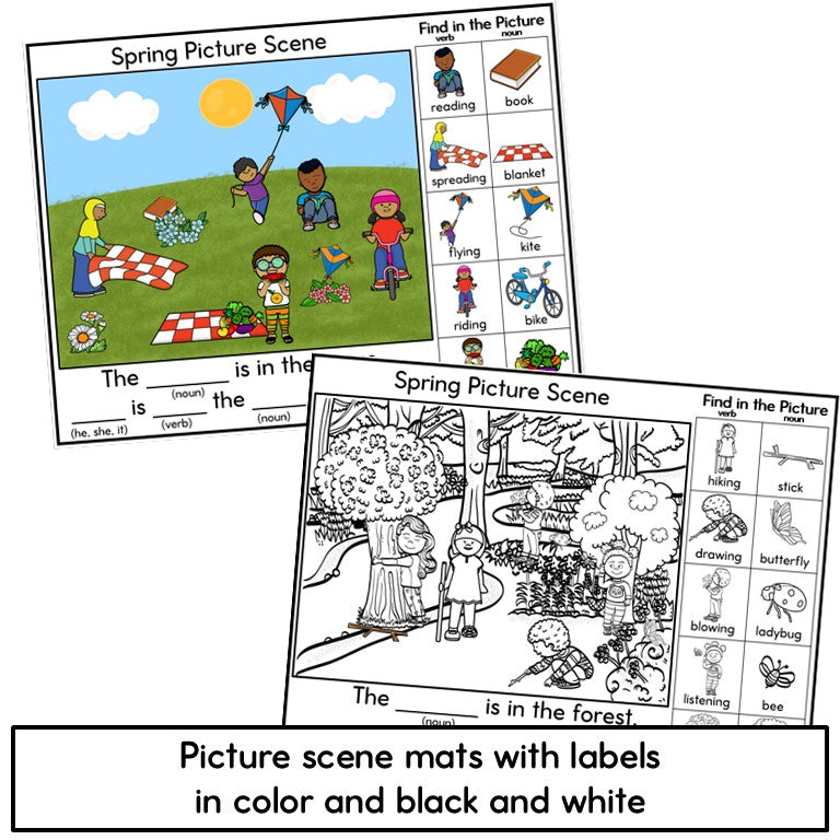 Spring Picture Scenes for ELD or SLP