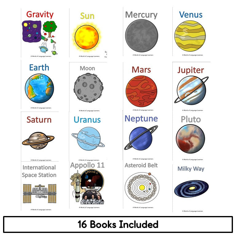 Space Facts One Page Printable Books - Learn About Solar System & Planets