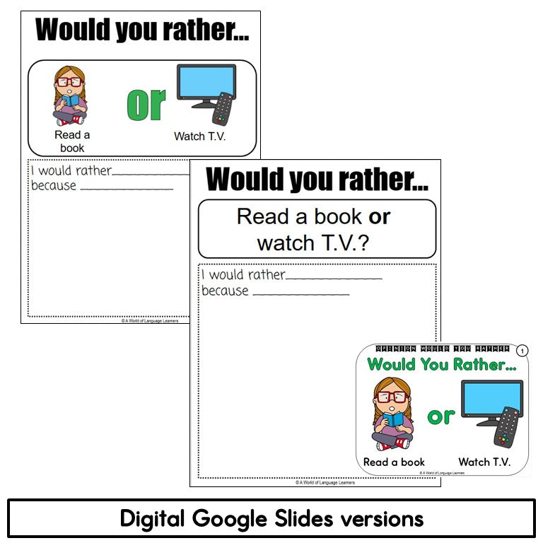 Would You Rather Opinion Task Cards