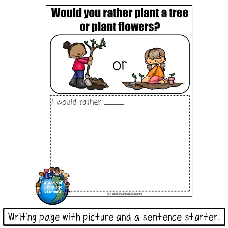 Spring Would You Rather Opinion Task Cards
