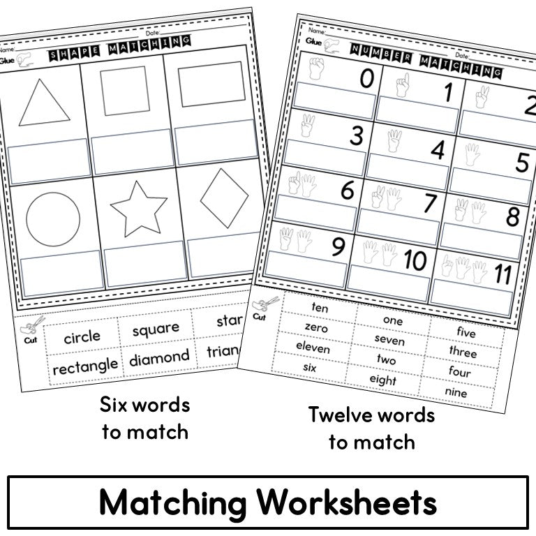 Newcomer ESL Vocabulary Cards- Colors, Shapes, Numbers Sorts and Matching