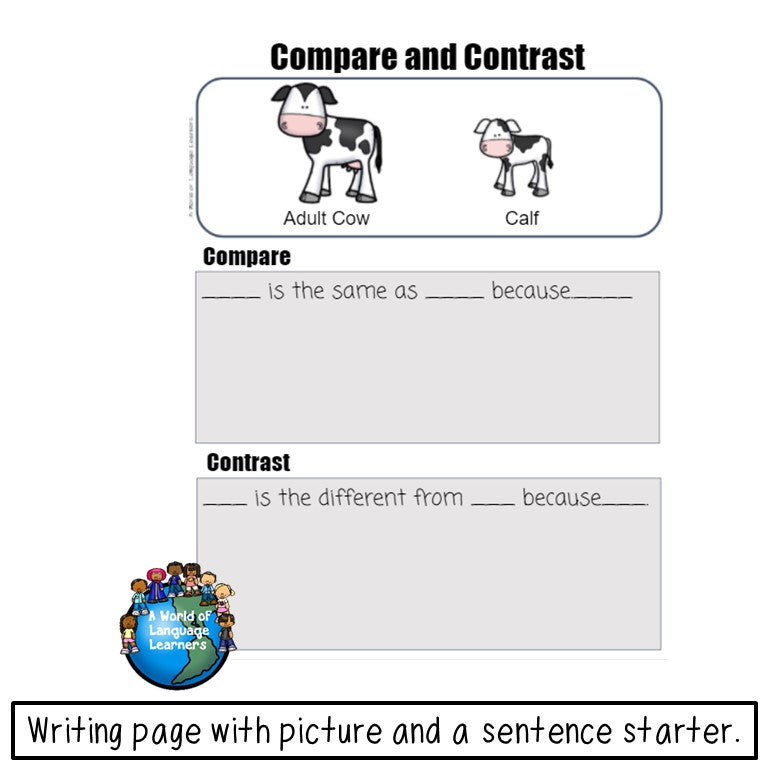 Compare and Contrast Task Cards Spring