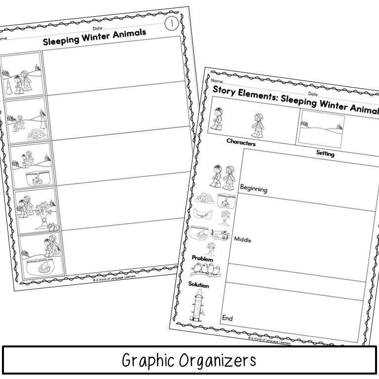 Wordless Book and Story | Sleeping Winter Animals