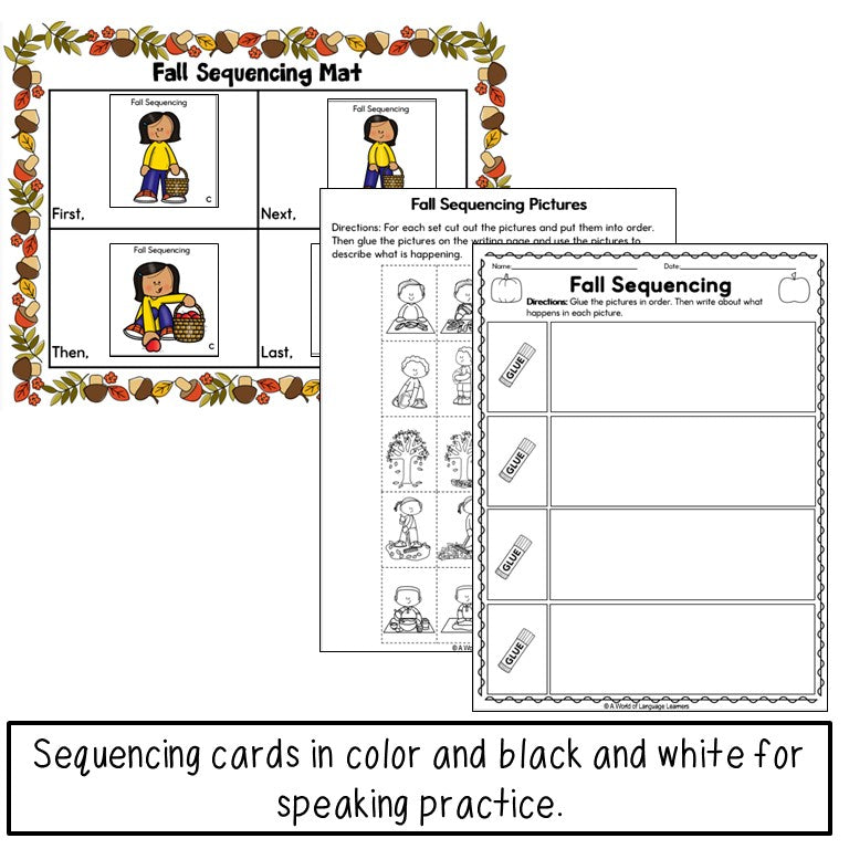Fall Activities Sequencing Practice