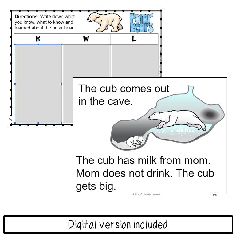 Polar Bear Book Emergent Reader and Decodable | Print and Digital