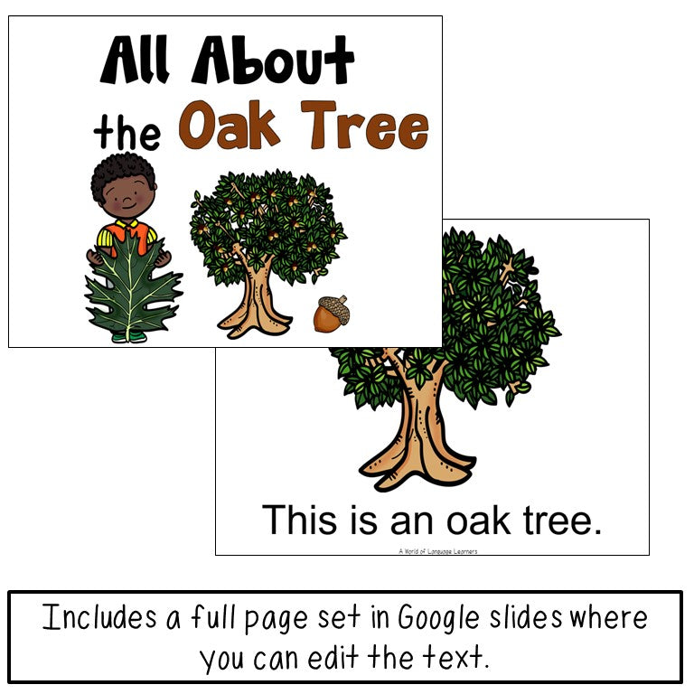 Oak Tree Emergent Reader and Decodable Book | Print and Digital