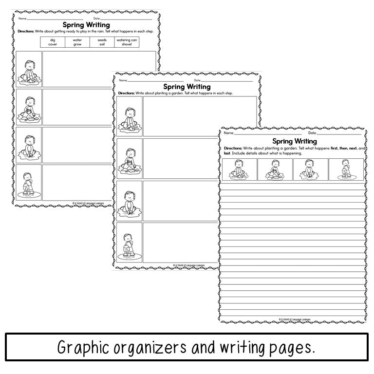 Spring Activities Sequencing Practice