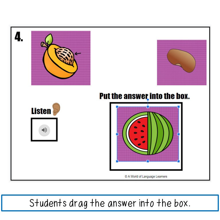 ESL Listening Assessments Second and Third Grade Print and Digital