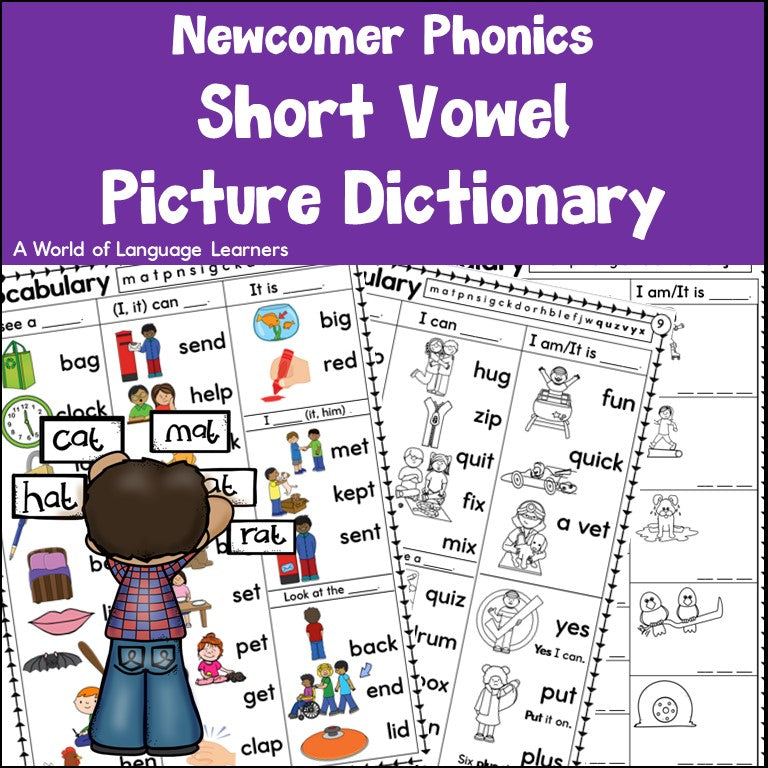Short Vowel Phonics Picture Dictionary - Newcomer Vocabulary