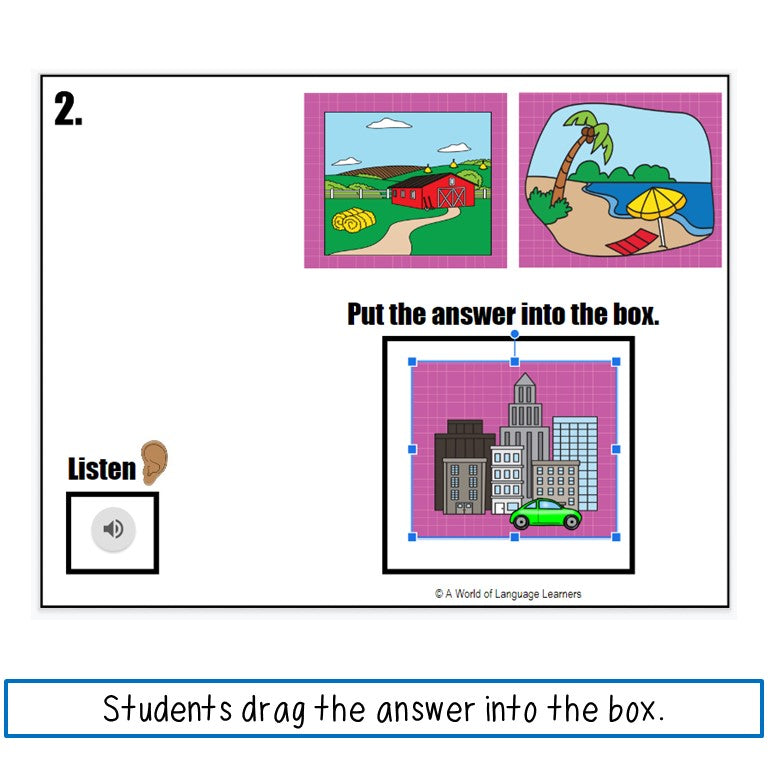 ESL Listening Assessments 4th and 5th Grade Print and Digital