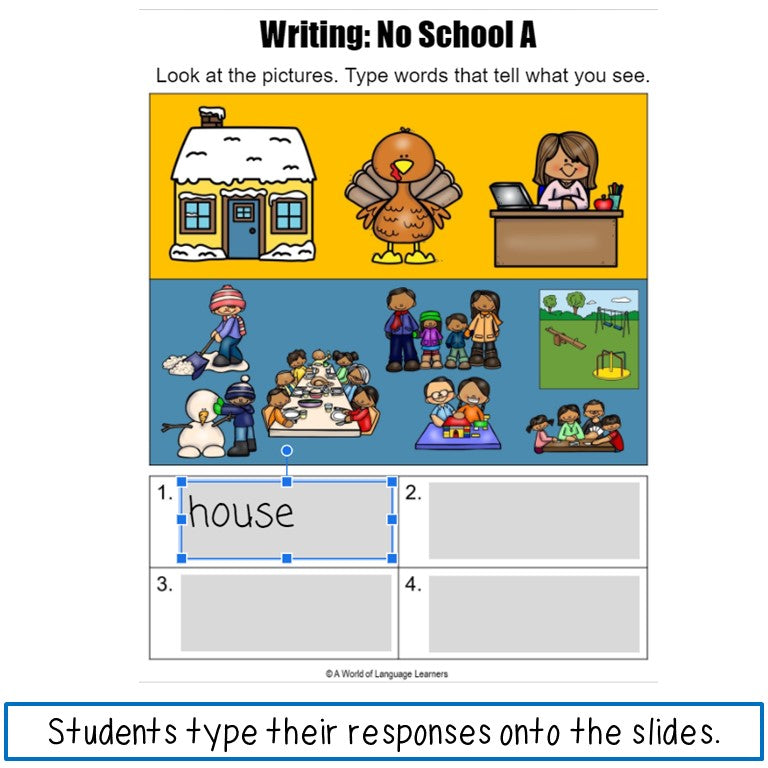 ESL Writing Assessments 4th and 5th Grade Print and Digital