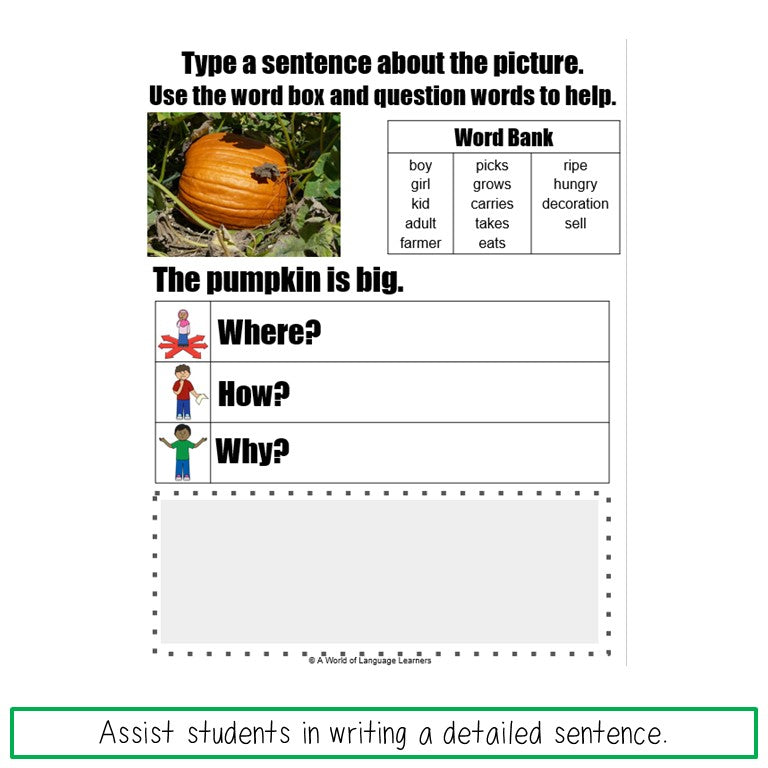 Fall Picture Writing Prompts