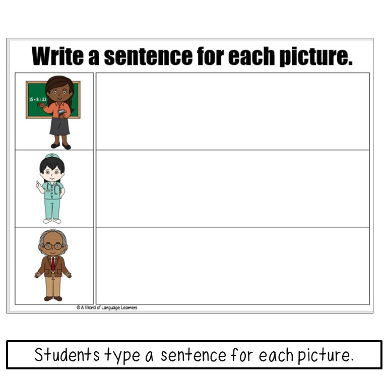 School Sentence Practice Print and Digital