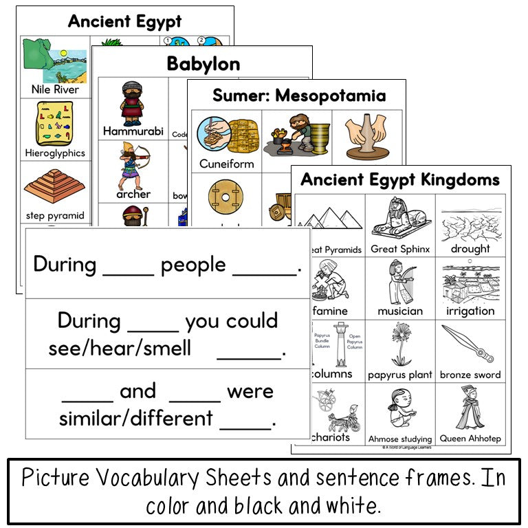 Ancient Civilizations: Mesopotamia & Egypt Information
