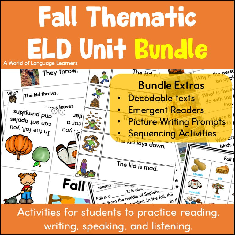 Seasons Thematic ELD Unit Bundle