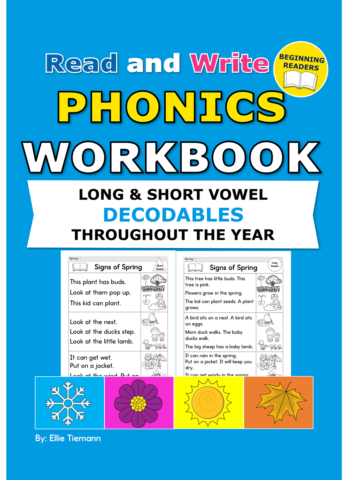 Read and Write Phonics Workbook: Decodables Throughout the Year cover, included in the Phonics Workbook Bundle