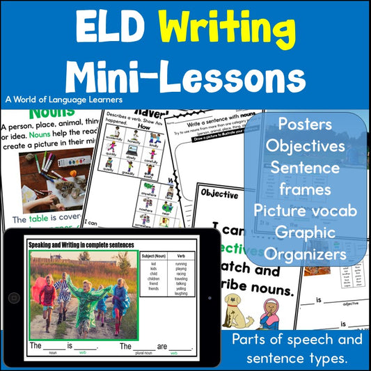ESL Writing Mini Lessons - Print and Digital