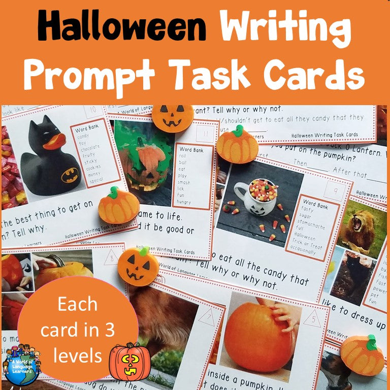 Year Long Picture Writing Prompts Task Card Bundle