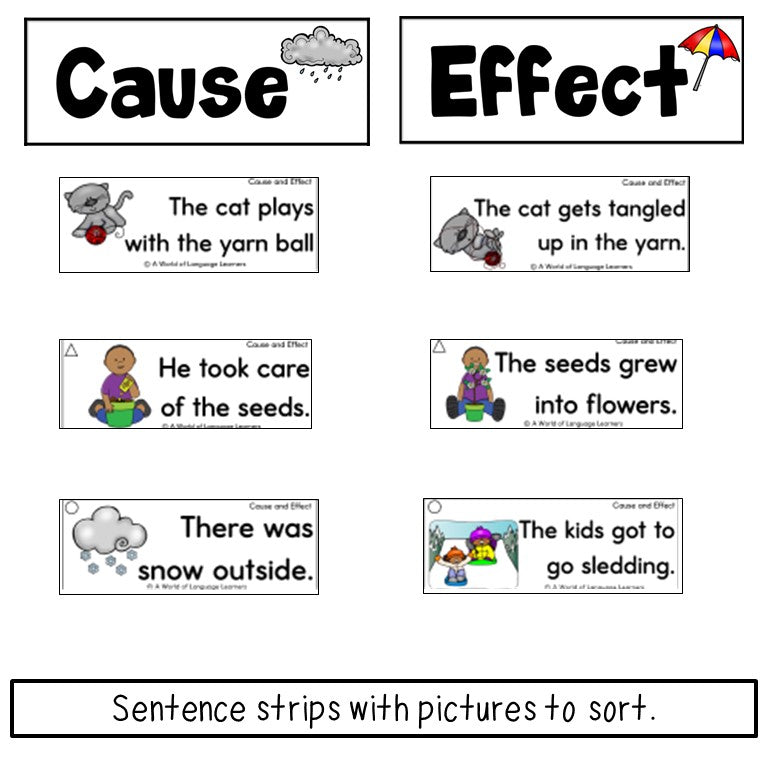 Cause and Effect Activities preview