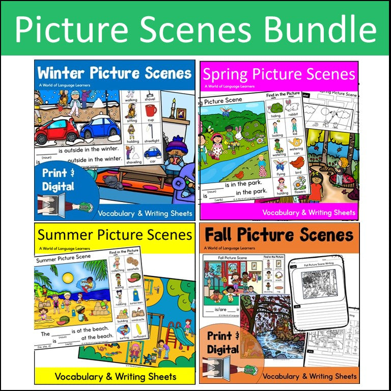 Seasons Picture Scenes BUNDLE for ELD and SLP