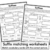 Suffix Matching Activities - No-Prep Printables Vocabulary Practice
