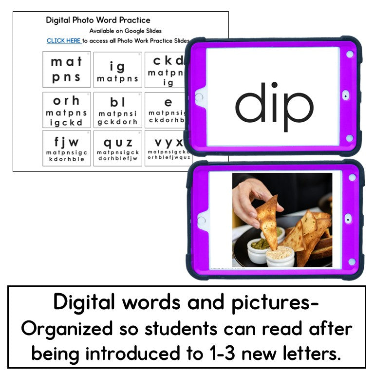 Photo CVC Word Practice - Sort Vowels Print and Digital