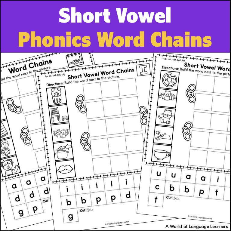 Short Vowel Phonics Word Chains