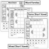 Short Vowel Phonics Word Chains