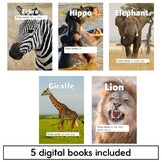 Short Vowel Decodables Savanna Animal Books - Nonfiction Print and Digital