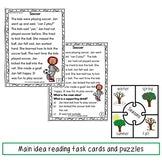Main Idea and Details - Task Cards and Activities - Print and Digital