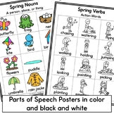 Fall Vocabulary Parts of Speech Pictures Grammar Posters and Matching Cards