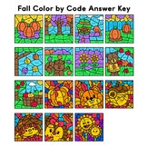 Fall Parts of Speech Color by Code - Grammar Coloring Worksheets