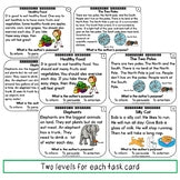 Reading Comprehension Task Card Bundle - Passages and Practice Activities