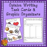 Cover of back to school opinion writing task cards for ESL students in grades 2-5