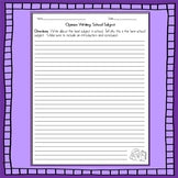 Preview page of back to school opinion writing task cards for ESL students in grades 2-5