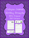 Cover of dialogue journal writing prompt task cards for ESL students in grades 3-5
