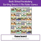 School Vocabulary File Folder Game