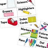 Classroom Labels and School Schedule Picture Cards