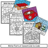 Winter Parts of Speech Color by Code
