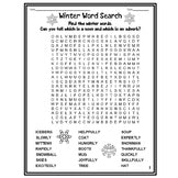 Winter Parts of Speech Word Searches