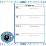 Language Goal Setting Graphic Organizers Print and Digital