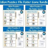 Idiom Puzzles File Folder Game Bundle