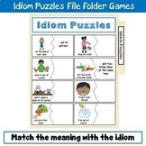 Idiom Puzzles File Folder Game Bundle