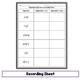 Comparing Adjectives File Folder Game 1