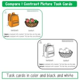 Compare and Contrast Picture Task Cards Fall Print and Digital