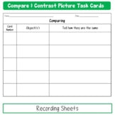 Compare and Contrast Picture Task Cards Fall Print and Digital
