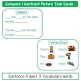 Compare and Contrast Picture Task Cards Fall Print and Digital