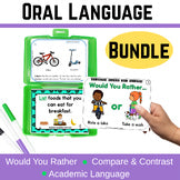 Oral Language Task Card Bundle Print and Digital